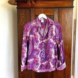 Craig Taylor 'Grace' Fitted Paisley Women's Button Down Shirt Size S
